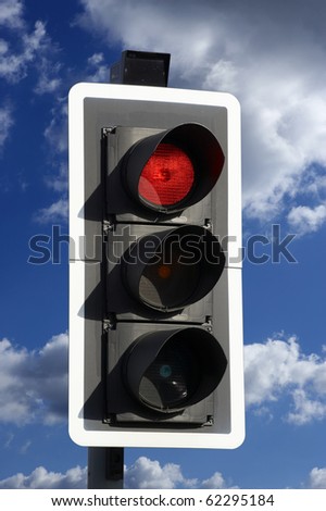 red road traffic light