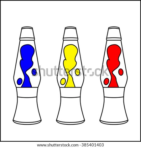 Lava-Lamp For Coloring Book Stock Vector 385401403 : Shutterstock