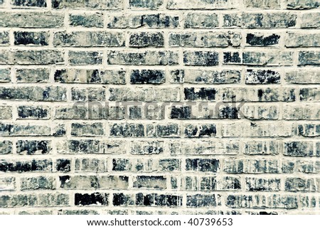 Brick wall of an old residential structure in Shanghai, China