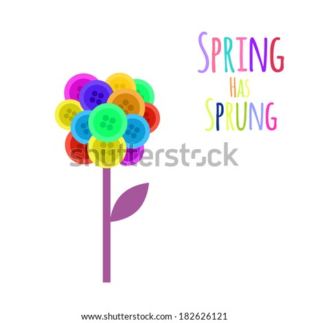 Abstract Flower. Spring has sprung. Vector