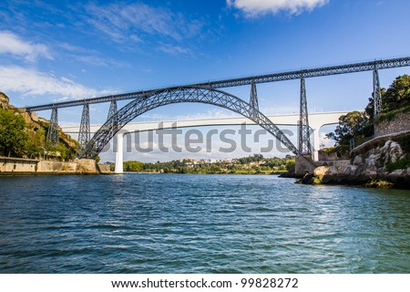 Metallic and Beam Bridges, Porto, River, Portugal