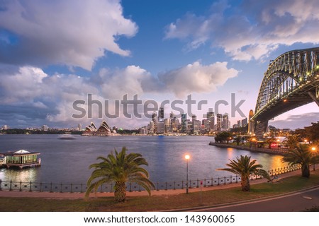 SYDNEY - APRIL 17: View of Sydney and the Harbor on April 17, 2011 in Sydney, Australia. Over 10 millions tourists visit Sydney every year, making Sydney one of the world\'s top tourist destinations.