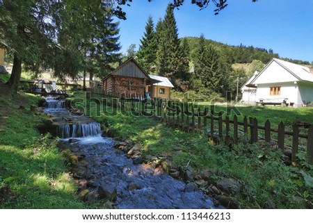 Similar – Image, Stock Photo water stream Village