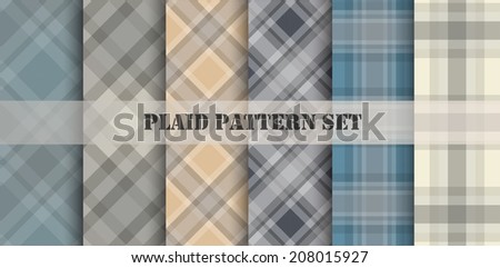 Plaid Patterns. Vector Set. - 208015927 : Shutterstock