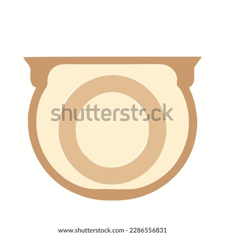 a picture of a toilet seat with the letter o on it