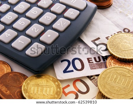 Euro money & calculator