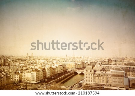 old fashioned paris france - with space for text or image