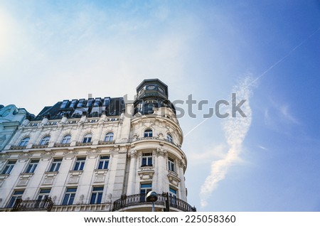 VIENNA, AUSTRIA-July 3 : Viennese Classical style building on July 3, 2014.Vienna, Austria, Europe