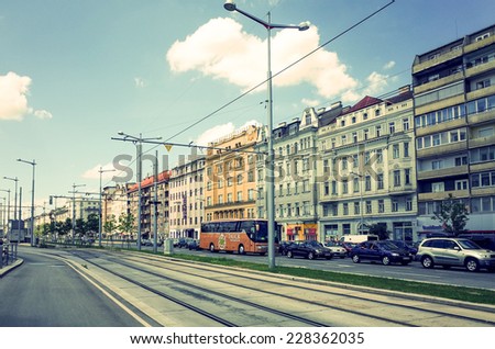 VIENNA, AUSTRIA-July 3 : Viennese Classical style building on July 3, 2014.Vienna, Austria, Europe