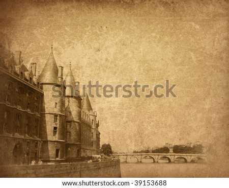 old-fashioned paris france -  with space for text or image