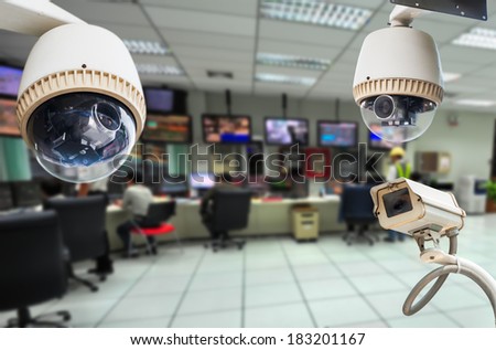 CCTV and security room background