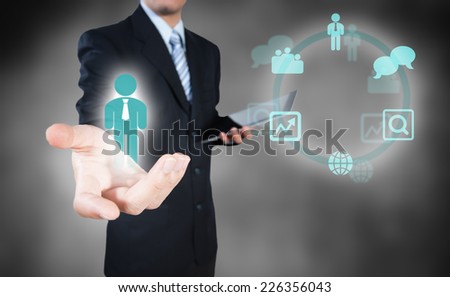 Businessman making decision on human resource recruitment