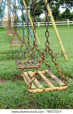 Old Swing set on the playground