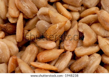 Macro photo of salted sunflower seeds