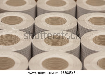 Wallpaper rolls in a box