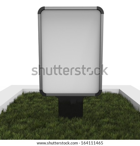 Outdoor advertising display, isolated on white background