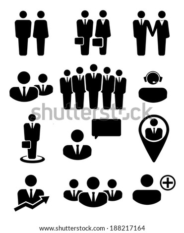 Business people and resources icons  