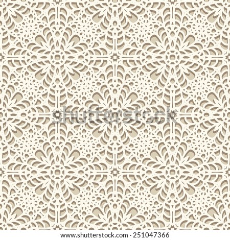Seamless lace pattern, vector knitted or crochet texture, handmade lacy background