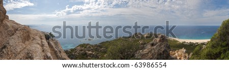 Sea landscape of Corsica, France. panoramic view