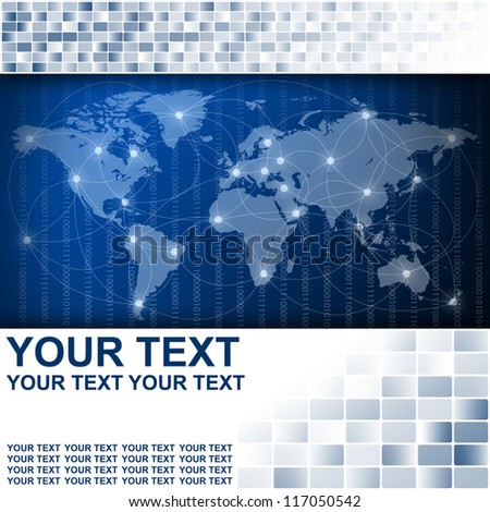 World map in Abstract business background