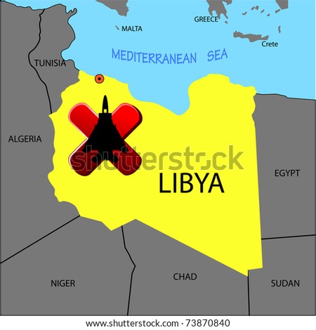 Prohibition of flights of planes over Libya
