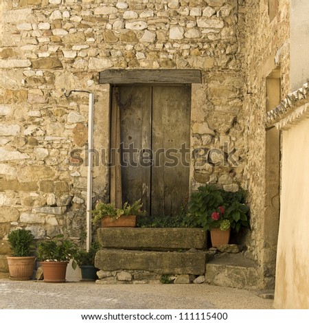 Village french,with old door in Provence.France.
