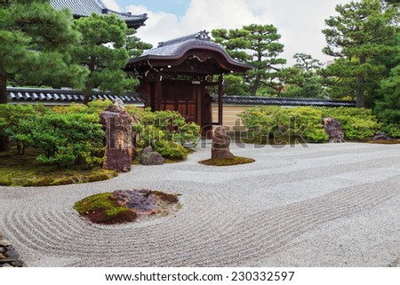 Zen Garden at Kennin-ji Temple in Kyoto, Japan