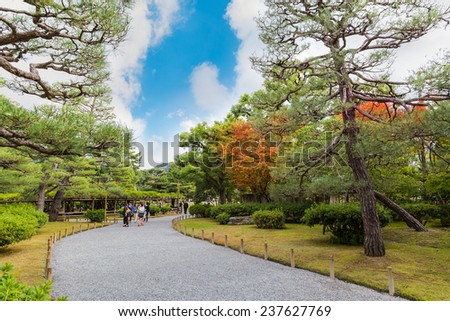 KYOTO, JAPAN - OCTOBER 21: Byodoin Temple in Kyoto, Japan on October 21, 2014. Built in 998, originally a private residence and converted into a temple by a member of the Fujiwara clan in 1052