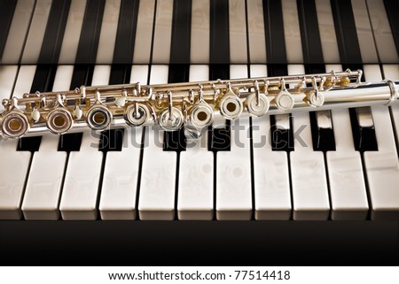 Flute/On a Piano/Sepia Toning