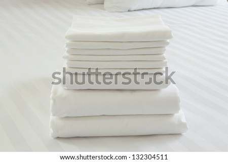 White pillowcase.