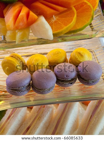 Pastries, fruit and grape flavors