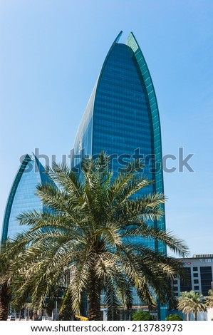 DUBAI, UAE - NOVEMBER 14: Modern buildings in Dubai Marina, on November 14, 2012, Dubai, UAE. Dubai was the fastest developing city in the world between 2002 and 2008.