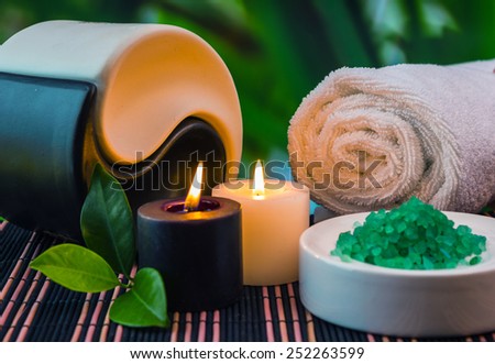 tools and accessories for spa treatments and relaxation