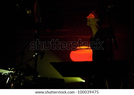 SEATTLE - APRIL 10:  Indie Rock Star Gotye performs on stage in front of a sold out audience at the Showbox Sodo in Seattle on April 10, 2012.