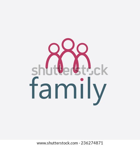 happy family vector design template