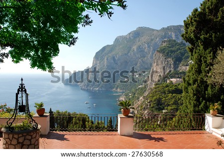 View from the terrace of luxury villa