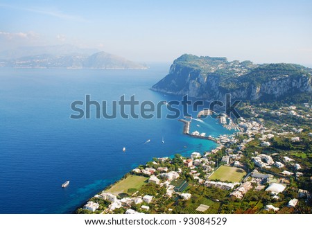 Panoramic view of Isle of Capri