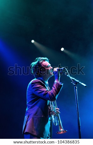 BARCELONA, SPAIN - MAY 31: Beirut band performs at San Miguel Primavera Sound Festival on May 31, 2012 in Barcelona, Spain.