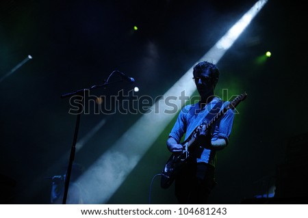 BARCELONA, SPAIN - JUNE 2: Neon Indian band performs at San Miguel Primavera Sound Festival on June 2, 2012 in Barcelona, Spain.