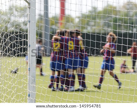 BARCELONA - SEP 27: F.C Barcelona women\'s football team play against Collerense on September 27, 2010 in Barcelona, Spain. Superliga (Women\'s Football Spanish League) match.