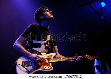 BARCELONA - JUN 20: The Pains of Being Pure at Heart (band) performs at Apolo on June 20, 2011 in Barcelona, Spain.