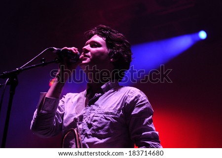 BARCELONA, SPAIN - MAY 31: Beirut (American band of Balkan music and baroque) at San Miguel Primavera Sound Festival on May 31, 2012 in Barcelona, Spain.