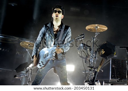 BARCELONA - MAY 30: Chromeo (Canadian electro-funk duo) performs at Heineken Primavera Sound 2014 Festival (PS14) on May 30, 2014 in Barcelona, Spain.
