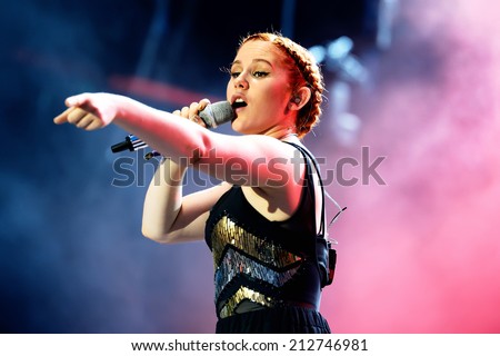 BENICASSIM, SPAIN - JULY 19 Katy B (English singer and songwriter) concert at FIB Festival on July 19, 2014 in Benicassim, Spain.