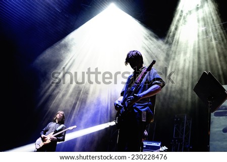 BILBAO, SPAIN - OCT 31: Thruston Moore (band) live performance at Bime Festival on October 31, 2014 in Bilbao, Spain.