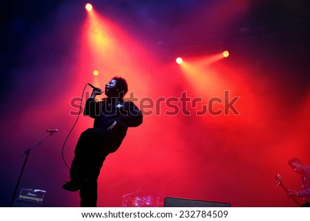 BILBAO, SPAIN - NOV 01: The Coup (hip hop and soul band) live music show at Bime Festival on November 01, 2014 in Bilbao, Spain.