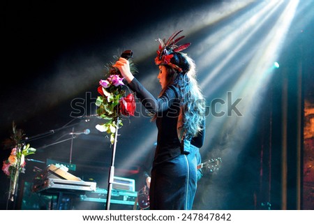 BARCELONA - DEC 05: Fuel Fandango (electronic, funk, fusion and flamenco band) performs at Apolo (venue) on December 05, 2014 in Barcelona, Spain.
