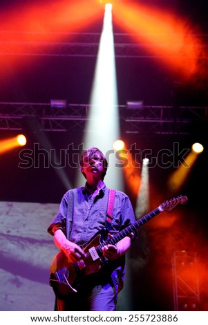 BILBAO, SPAIN - OCT 31: Thurston Moore (band) live performance at Bime Festival on October 31, 2014 in Bilbao, Spain.