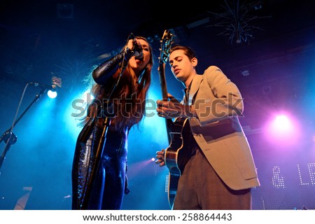 BARCELONA - MAR 7: Kitty, Daisy and Lewis (R&B, swing, blues, country and rockabilly band) performs at Bikini stage on March 7, 2015 in Barcelona, Spain.