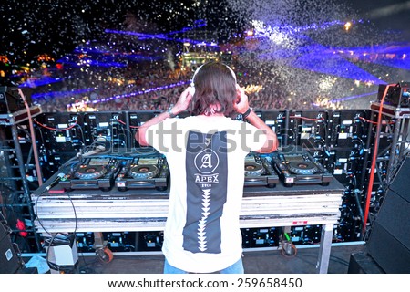 BENICASSIM, SPAIN - JULY 20: Alesso (Swedish DJ and electronic dance music producer) performs at FIB Festival on July 20, 2014 in Benicassim, Spain.